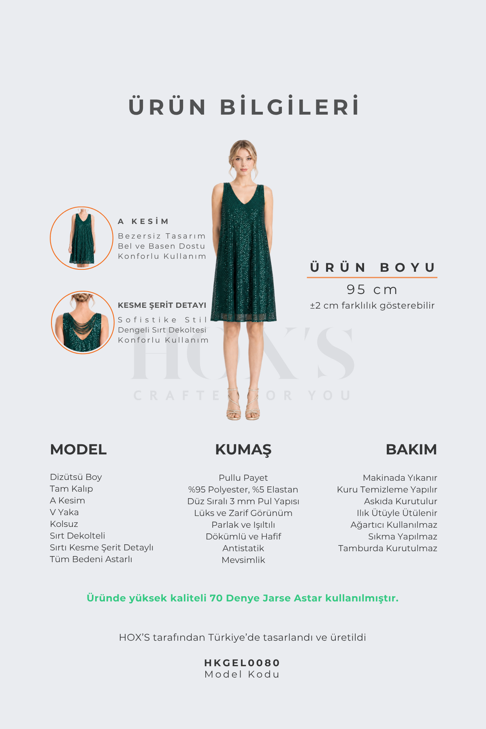 HOX'S Jasmin | A Kesim Abiye Elbise