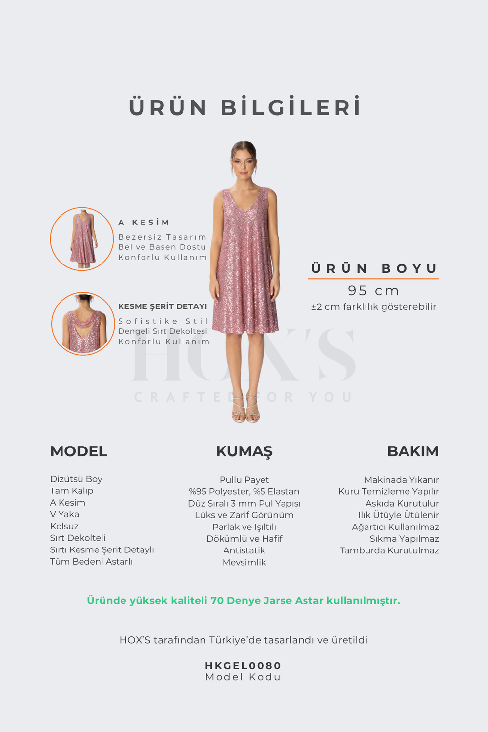 HOX'S Jasmin | A Kesim Abiye Elbise