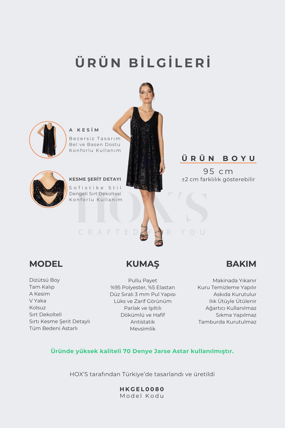HOX'S Jasmin | A Kesim Abiye Elbise