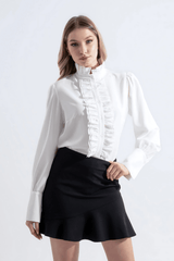 Juliet | Ruffled Judge Collar Design Shirt
