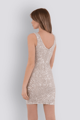 Tiffany | Pul Payetli Mini Slim Abiye Elbise