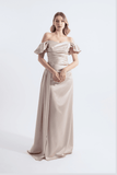 Cloe | Maxi Saten Elbise