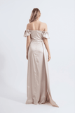 Cloe | Maxi Saten Elbise