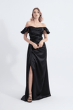 Cloe | Maxi Saten Elbise