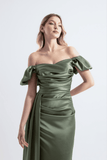 Cloe | Maxi Saten Elbise