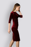 Monroe | Velvet Midi Pencil Dress