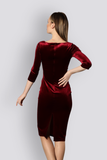 Monroe | Velvet Midi Pencil Dress