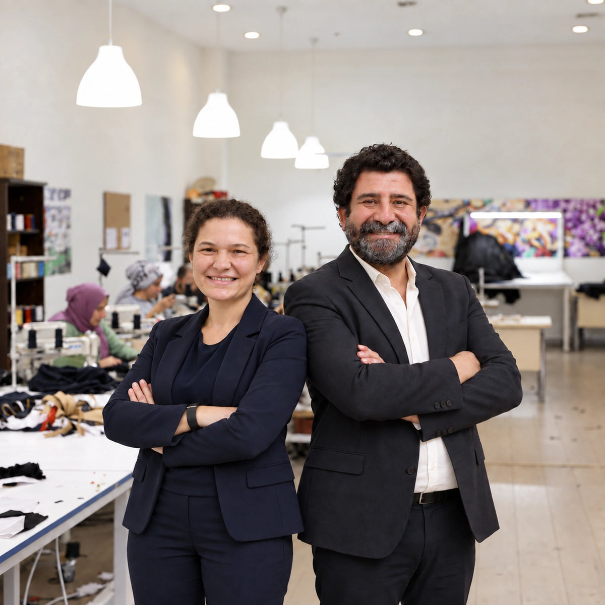 HOX'S kurucuları İffet ve Deniz Karaoğlu, İstanbul atölyelerinde
