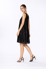 Жасмин | Платье А-силуэта длиной до колена, расшитое пайетками