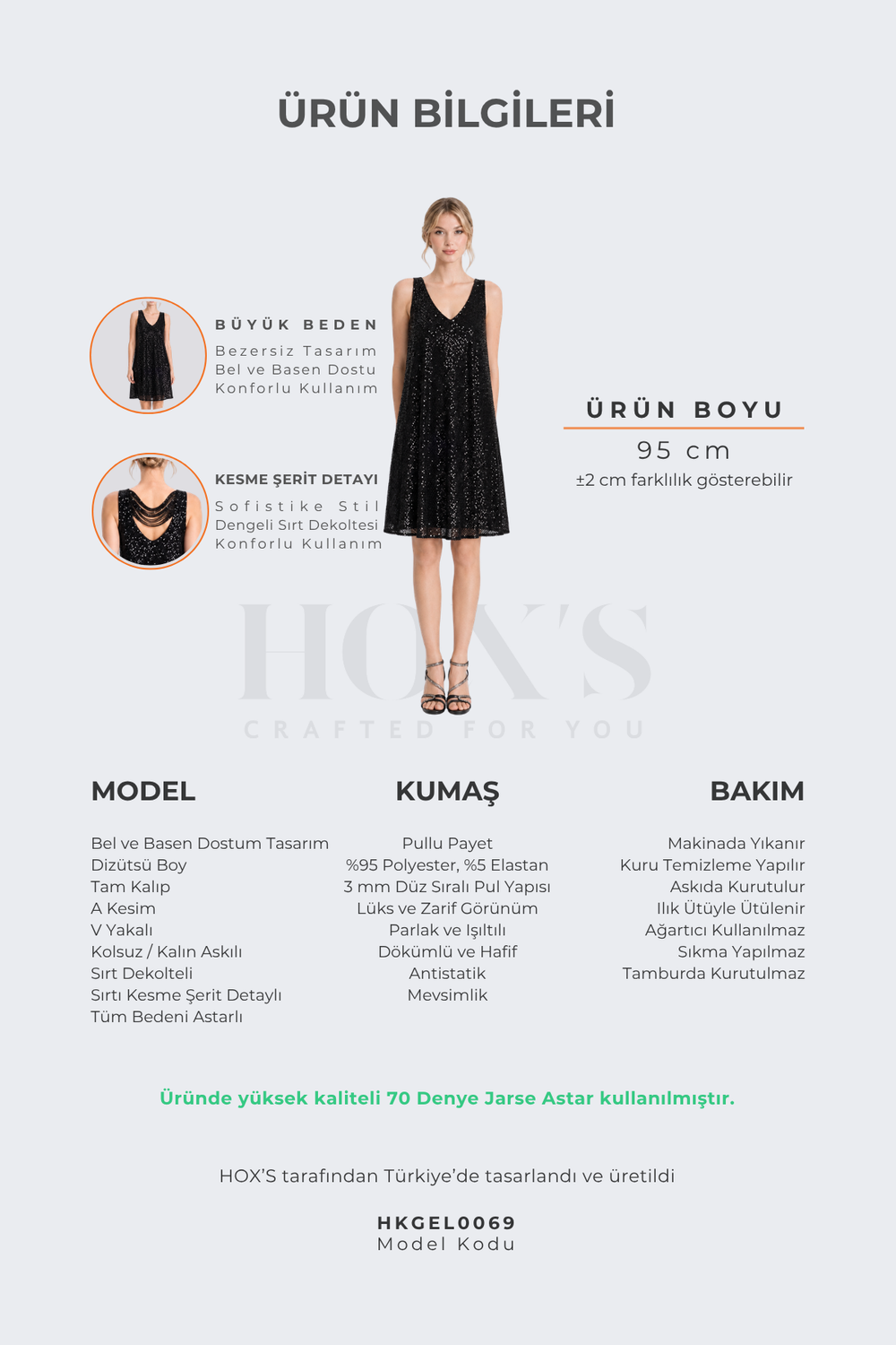 HOX'S Jasmin | A Kesim Abiye Elbise