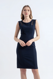 Audrey | Lace Garnished Knee Length Pencil Dress