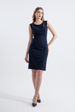 Audrey | Lace Garnished Knee Length Pencil Dress