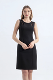 Audrey | Lace Garnished Knee Length Pencil Dress