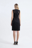 Audrey | Lace Garnished Knee Length Pencil Dress