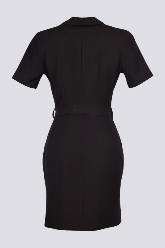 Hillary | Short Sleeve Button Detail Jacket Dress