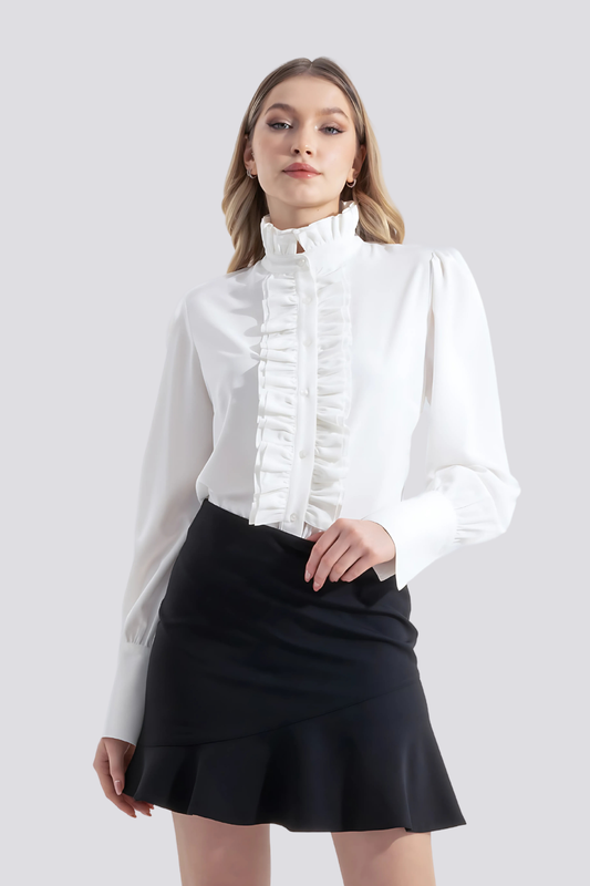 Juliet | Ruffled Judge Collar Design Shirt