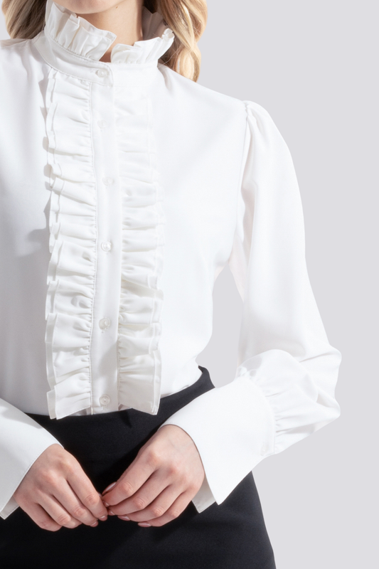 Juliet | Ruffled Judge Collar Design Shirt