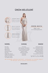 Tiffany | Sequined One Sleeve Maxi Fishtail Evening Dress