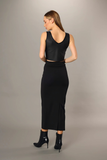 Long Pencil Skirt Fitted High Waist