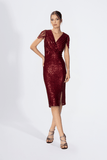 Carmen | Sequined Midi Pencil Evening Dress