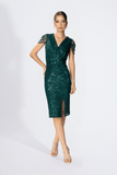 Carmen | Sequined Midi Pencil Evening Dress