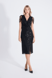 Carmen | Sequined Midi Pencil Evening Dress