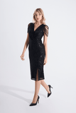 Carmen | Sequined Midi Pencil Evening Dress