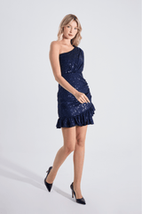 Cindy | Payetli Mini Slim Elbise