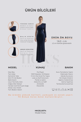 Tiffany | Sequined One Sleeve Maxi Fishtail Evening Dress