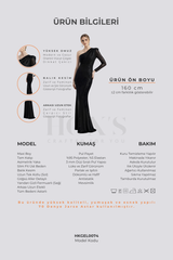 Tiffany | Sequined One Sleeve Maxi Fishtail Evening Dress