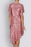 Angel | Sequined Midi Flared Evening Dress