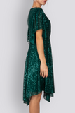 Angel | Sequined Midi Flared Evening Dress