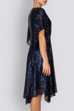 Angel | Sequined Midi Flared Evening Dress