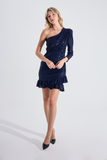 Cindy | Sequined One Shoulder Mini Slim Evening Dress