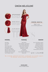 Cloe | Saten Maxi Straplez Abiye Elbise